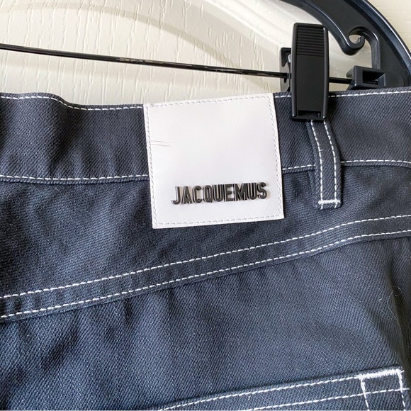Jacquemus Le De Nimes Meunier Jeans Colorblock Panel Green Black Size 32 EUC - Picture 9 of 11